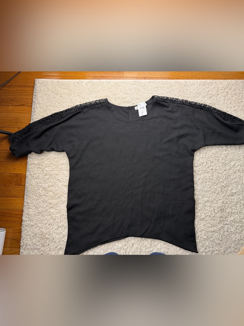 Women's Large Black Cato’s Top NWT